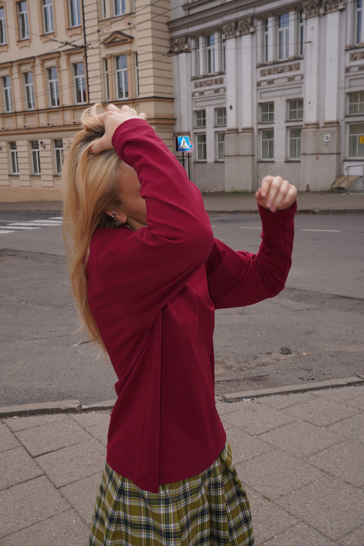 Bordo BASIC LONG marškinėliai