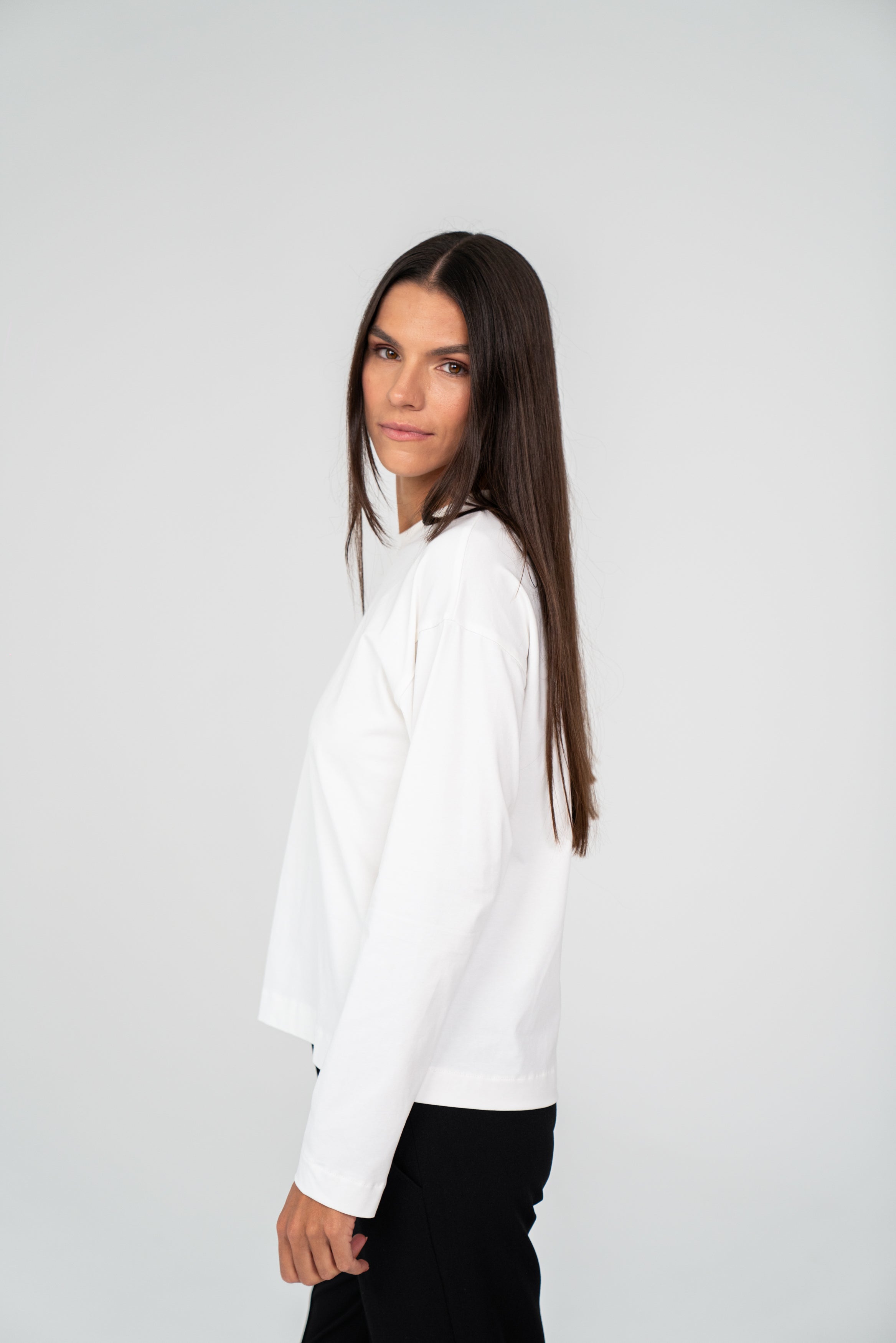 Balti BASIC LONG marškinėliai