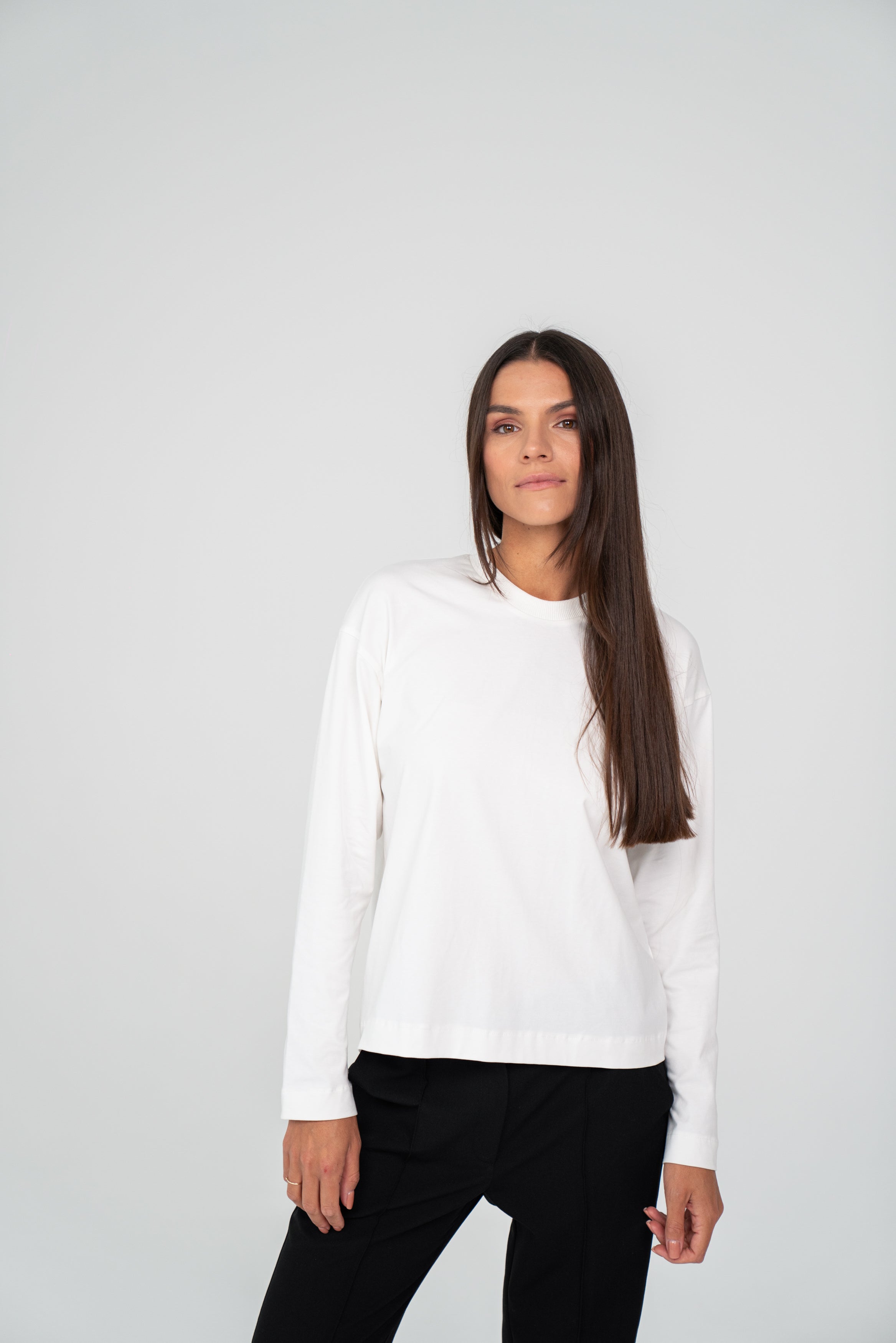 Balti BASIC LONG marškinėliai