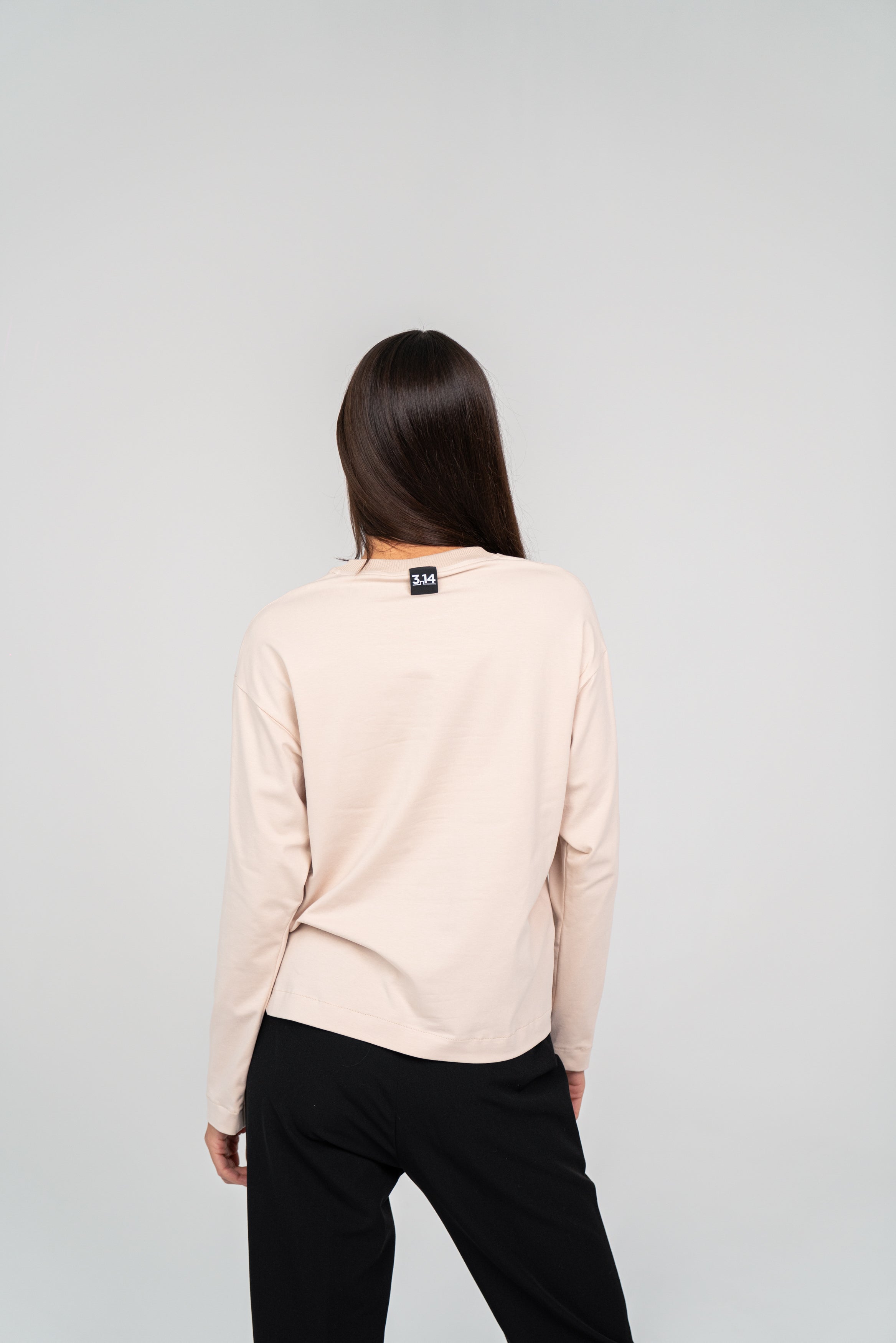 Smėlio spalvos BASIC LONG marškinėliai