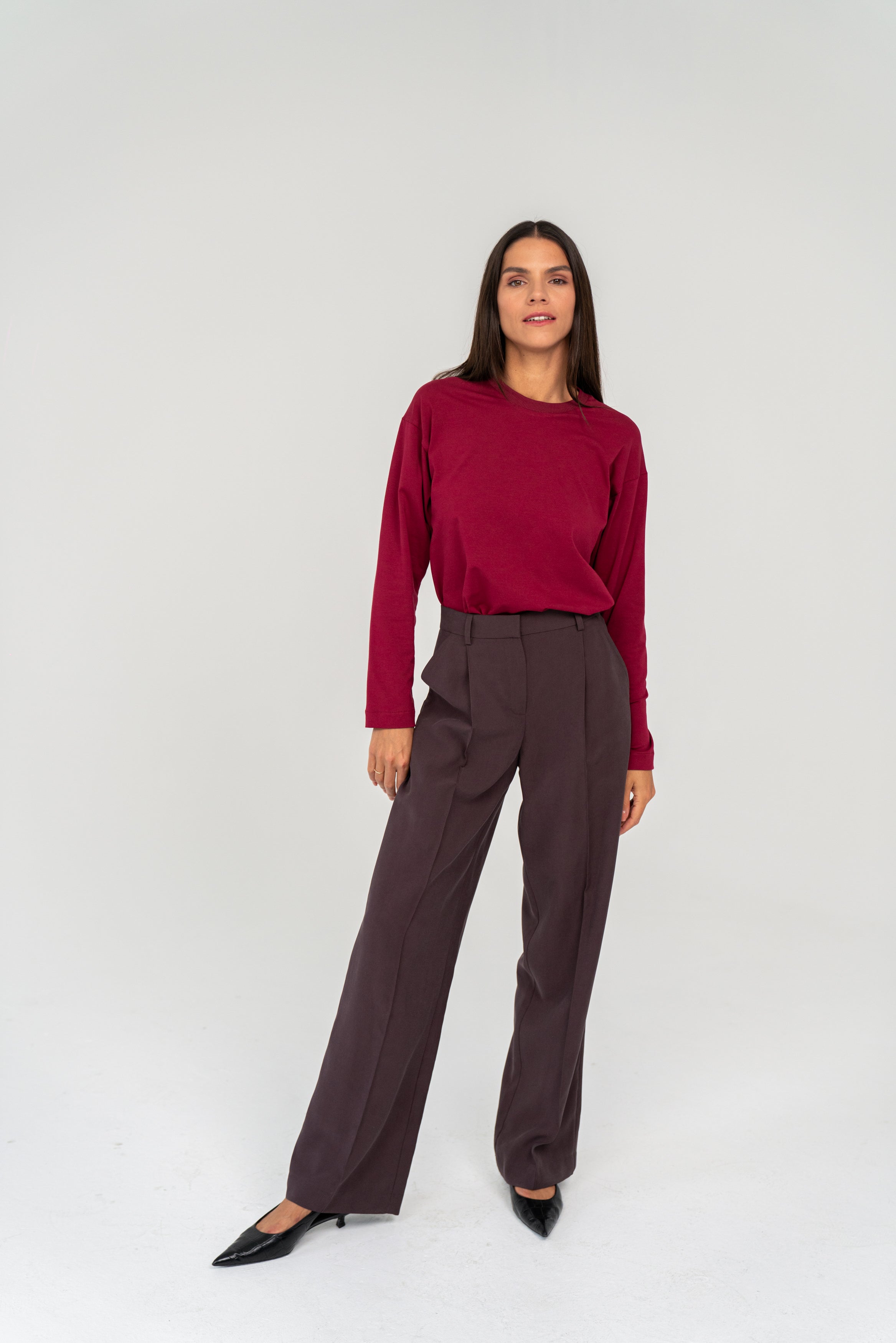 Bordo BASIC LONG marškinėliai