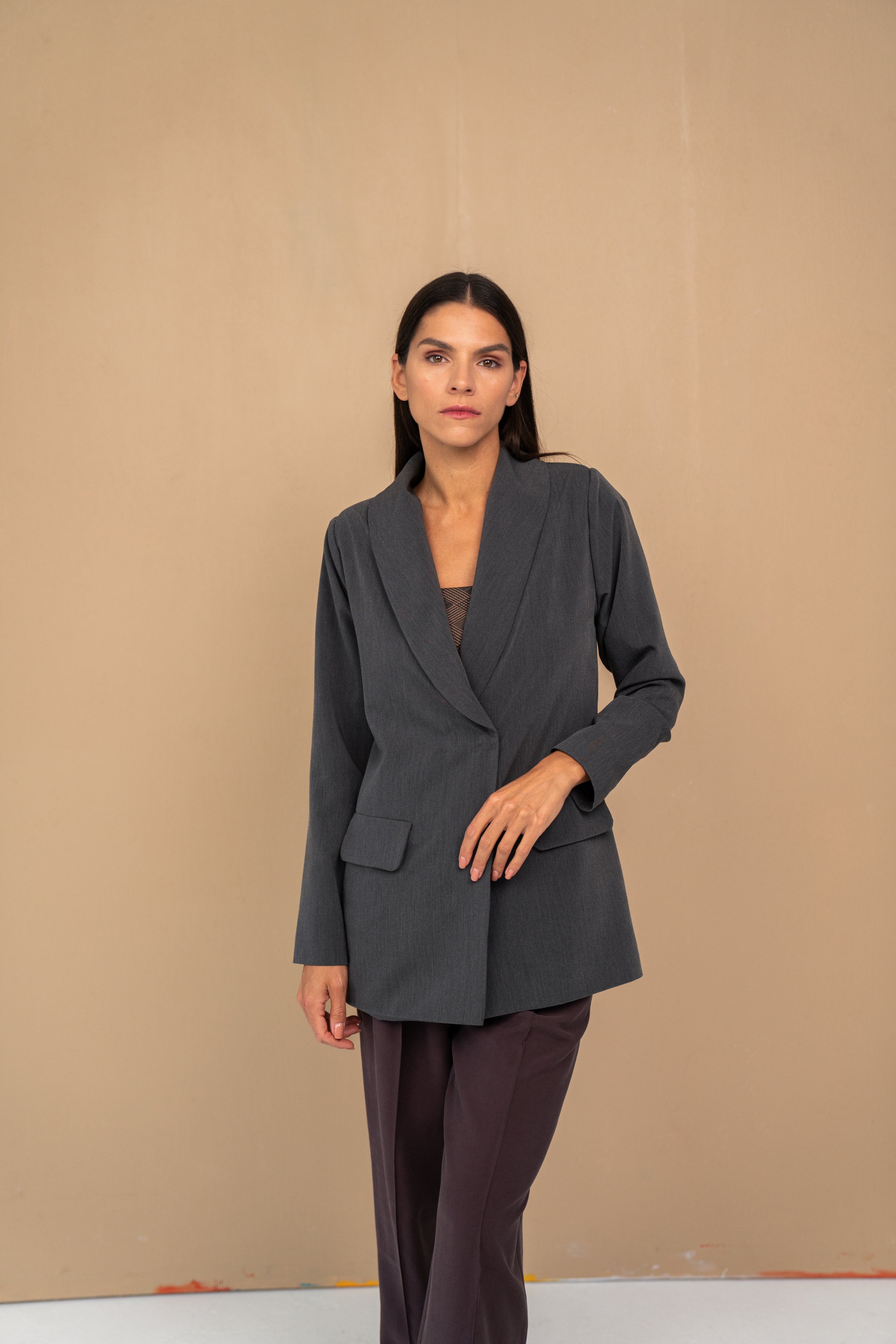 Tamsiai pilkas CLASSY LIGHT švarkas