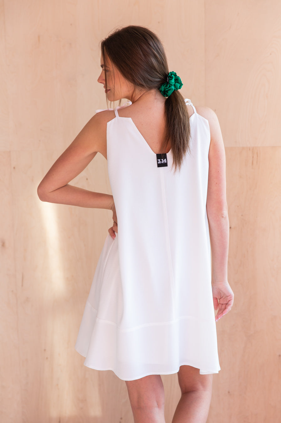 White EASY MINI dress