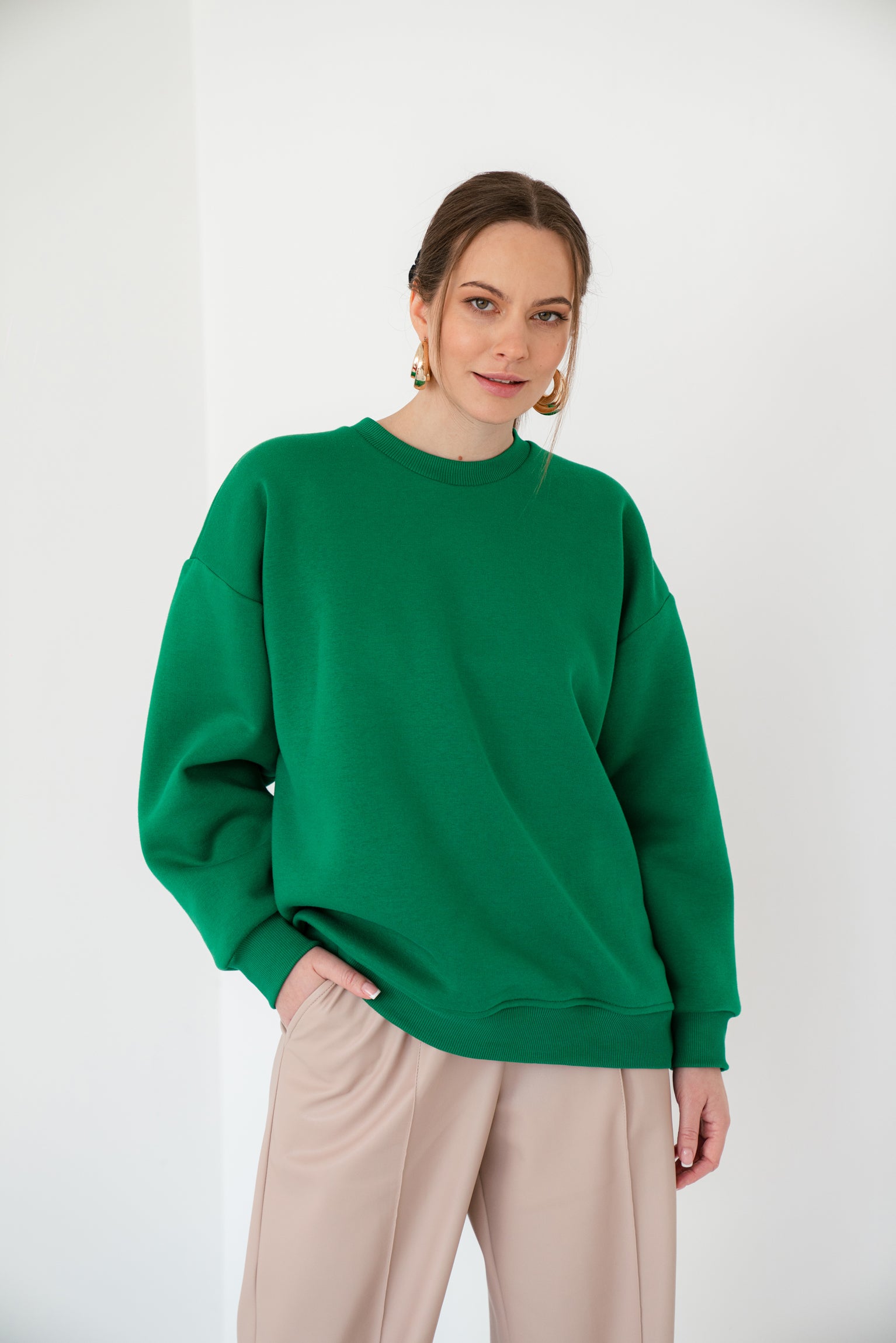 Green BASIC OVERSIZED jumper