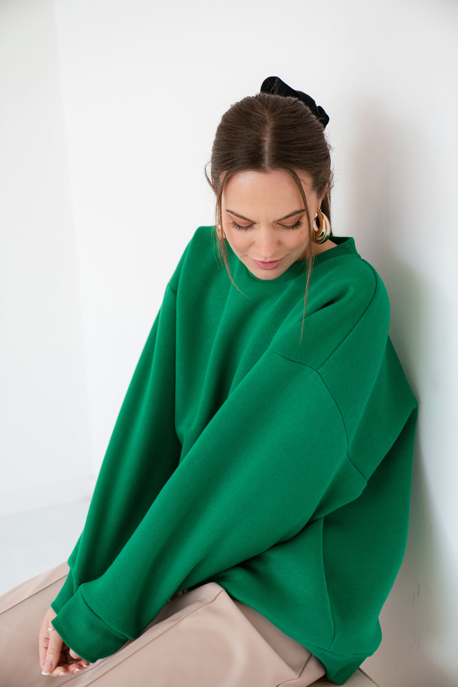 Žalias BASIC OVERSIZED džemperis